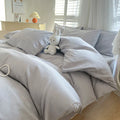 Axyaa Modern Minimalist Duvet Cover Bedding Sets, All Season Comfort, Solid Color
