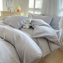 Axyaa Modern Minimalist Duvet Cover Bedding Sets, All Season Comfort, Solid Color