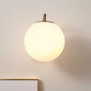 Axyaa LED Wall Light Pull Chain Switch Modern Style Glass Iron Bedroom Lamp
