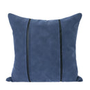 Axyaa Nordic Square Leather Cushion Pillow Blue Black Luxury Sofa Bedroom Décor