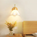 Axyaa Nordic Design LED Wall Lamp Indoor Luxury Art Wood Lampshade E27 Bulb