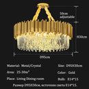 Axyaa Luxury Crystal Ceiling Chandelier - Elegant Pendant Lighting for Home Decor