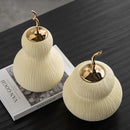 Axyaa Gourd Ceramic Vase Streak Artificial Hoist Airtight Flower Pot Storage Tank