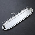 Axyaa Stainless Steel Shrimp Slide Plate: Retro Japanese Sushi Tray and Hot Pot Dinner Plate