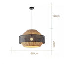 Axyaa Woven Rattan Pendant Chandelier for Retro Home Decor