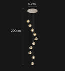 Axyaa Crystal Chandeliers: Modern Hall Staircase Indoor Lighting Ceiling Lamps