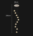 Axyaa Crystal Chandelier for Hall Staircase Indoor Lighting Ceiling Lamps Exquisite Living Room Fixtures