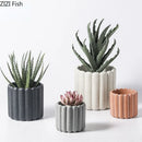 Axyaa Geometric Stone Pattern Ceramic Flowerpot for Bonsai and Succulents