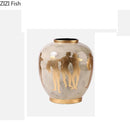 Axyaa Gold Figures Ceramic Vase Desk Decoration Aesthetic Floral Room Decor