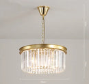 Axyaa Metal and Crystal Pendant Light - Stylish LED Chandelier for Living Room