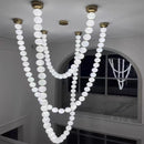 Axyaa Art Deco Glass Bubble LED Pendant Chandelier in Gold Chrome
