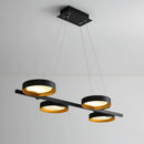 Axyaa Metal Acrylic LED Chandelier for Modern Living Room Decor