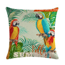 Retro Parrot Oil Painting Pillow Cover for Home Decor by Axyaa