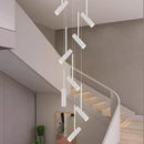 Axyaa Staircase Chandeliers Hanging Light Modern LED Pendant Lamps Indoor Living Room Lighting