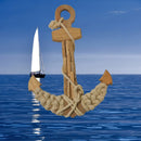 Axyaa Wooden Anchor Hanging Ornament Mediterranean Style Wall Decoration for Home, Bar, Restaurant