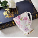 Axyaa Bone  Espresso Cup Set, Elegant Ceramic Coffee Mug Wedding Gift