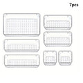 Axyaa Transparent Drawer Storage Box: Kitchen Tableware Cosmetics Organizer