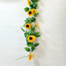 Axyaa LED Artificial Sunflower with Hanging Vine for Indoor Decor