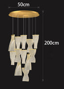 Axyaa Modern LED Pendant Chandeliers for Living Room Staircase Indoor Lighting