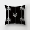 Yellow Black Geometric Cushion Cover - Wave Line Design by Axyaa