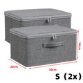 Axyaa Foldable Storage Boxes with Lid - Large Capacity Organizer for Wardrobe