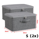 Axyaa Foldable Storage Boxes with Lid - Large Capacity Organizer for Wardrobe