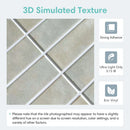 Axyaa Self-adhesive Green 3D Bathroom Tile Stickers, 10pcs Water/Mold Resistant 30x30cm