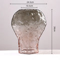 Axyaa Geometric Gradient Glass Flower Vase - Home Decor Accessory