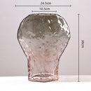 Axyaa Geometric Gradient Glass Flower Vase - Home Decor Accessory