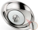 Axya Stainless Steel Wok Pan Lid - Universal Quality Dome Cover