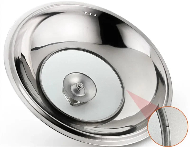 Axya Stainless Steel Wok Pan Lid - Universal Quality Dome Cover