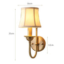 Rustic Copper Fabric Wall Lamp for Bathroom & Bedroom by Axyaa