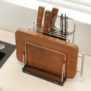 Axyaa Stainless Steel Kitchen Organizer Rack with Knife Holder