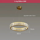 Axyaa Nordic Crystal Chandelier: Luxury Gold/Chromium Suspension Lamp