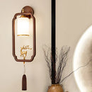 Axyaa Solid Wood Zen Wall Light for Living Room Bedroom Corridor Tea Room