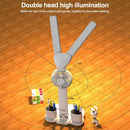 Axyaa Rechargeable LED Table Lamp with Fan, Clock Display & Reading Light