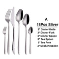 Axyaa 21-Piece Stainless Steel Cutlery Set - Mirror Finish Elegant Tableware