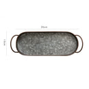Axya Vintage Metal Eared Tray - Retro Home Decoration and Storage Basket for Home