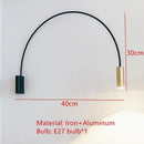 Axyaa Golden Arch Bend Tube Wall Lamp Rotatable Metal Art G9 LED