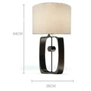 Axyaa Black Iron Desk Lamp with Linen Fabric Shade & E27 LED Bulb