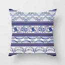 Axyaa Blue Mandala Pattern Pillow Case 45*45cm