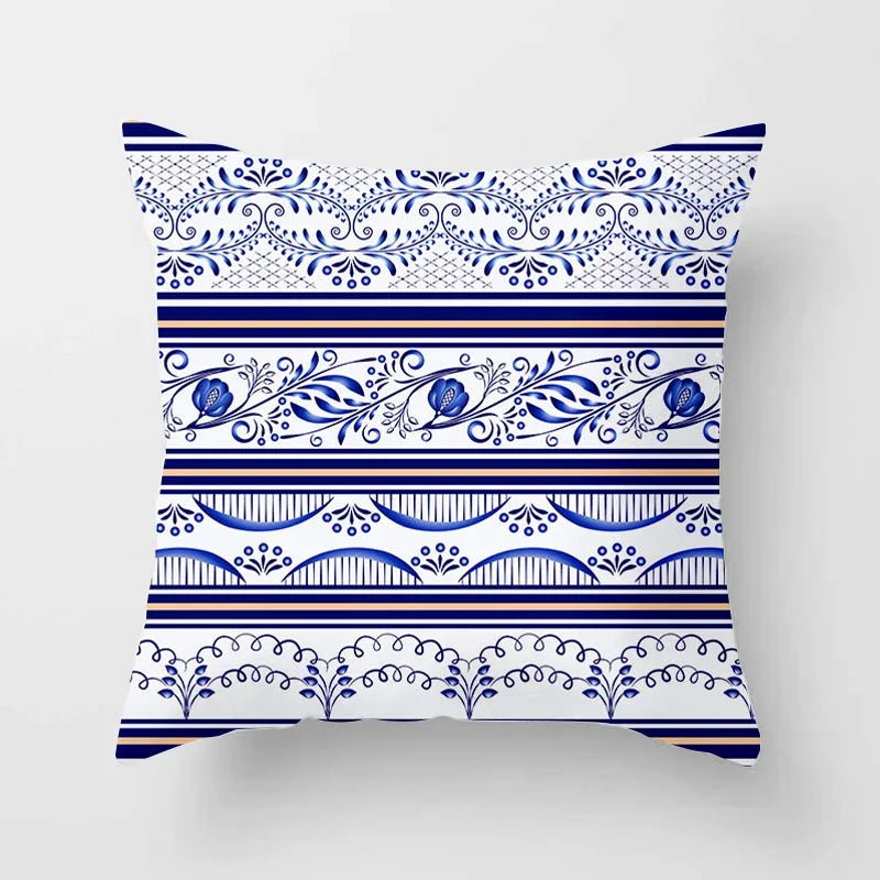 Axyaa Blue Mandala Pattern Pillow Case 45*45cm