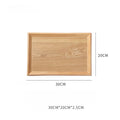 Axyaa Rectangular Wooden Tray: Simple Household Storage Plate for Fruit, Cake, Dessert & Coffee