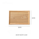 Axyaa Rectangular Wooden Tray: Simple Household Storage Plate for Fruit, Cake, Dessert & Coffee