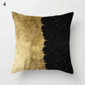 Axyaa Gold Leaf Print Pillow Cover for Home Sofa Decor