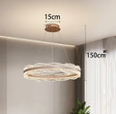 Axyaa Modern Crystal Chandelier LED Ceiling Lamp for Living Room Indoor Lighting