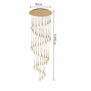 Axyaa Crystal Chandelier Stair Pendant Lamp Modern Living Room Interior Lighting