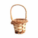 Axyaa Mini Braid Flower Baskets with Handle for Wedding Decor or Gift Baskets