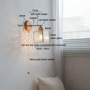 Axyaa Glass LED Wall Light with Pull Switch - Simple Night Lamp for Interior Lighting