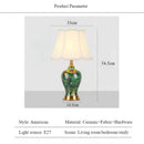Axyaa Ceramic Floor Lamp with Fabric Lampshade for Bedroom Living Room Lighting